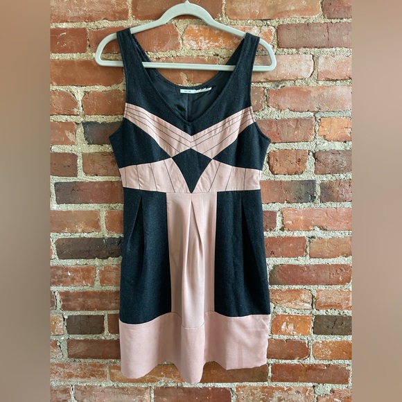 Sleeveless pink/gray A-line spring dress - Picture 5 of 13